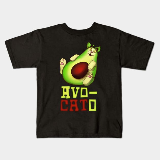 Avocato Funny Avocado Kitten Design Gift Kids T-Shirt by Styr Designs